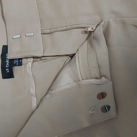 Size 0 Cotton Blend Women's Tan Dress Pants - Picture 3 of 6